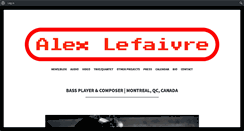 Desktop Screenshot of alexlefaivre.com